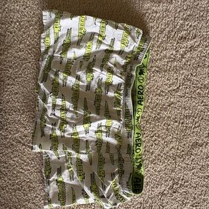 Aeropostale White and Neon Yellow Crocodile-Print Women’s Shorts